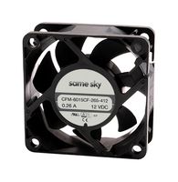 SAME SKY CFM-6010C-150-326-22 DC Axial Fan, 12 V, Square, 60 mm, 10 mm, omniCOOL, 18.13 CFM