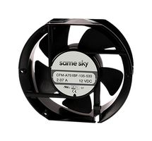SAME SKY CFM-A751BF-245-588-22 DC Axial Fan, 24 V, Rectangular with Rounded Ends, 172 mm, 51 mm, Ball, 324.9 CFM