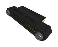 AMPHENOL SOCAPEX HDASF041CB-10C Pin Header, Wire-to-Board, 1.905 mm, 3 Rows, 41 Contacts, Through Hole Straight, HDAS Series