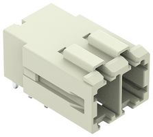 WAGO 831-3622 Terminal Block, PA66, Light Grey, 1 Row, Header, 7.62 mm, 2 Ways, 41 A, 1 kV