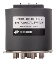 KEYSIGHT TECHNOLOGIES U7108A/-200 Coaxial Switch, SP8T, SMA Female, 0.575 dB Insertion Loss, 63 dB Isolation, 9 GHz, U7108x Series