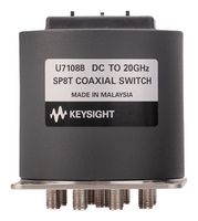KEYSIGHT TECHNOLOGIES U7108B/-200 Coaxial Switch, SP8T, SMA Female, 0.85 dB Insertion Loss, 63 dB Isolation, 20 GHz, U7108x Series