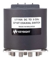 KEYSIGHT TECHNOLOGIES U7110A/-200 Coaxial Switch, SP10T, SMA Female, 0.575 dB Insertion Loss, 63 dB Isolation, 9 GHz, U7110x Series
