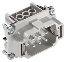 LAPP APAC 10190100 Heavy Duty Connector, EPIC H-BE Series, Insert, 6 Contacts, 6B, Plug, Screw Pin