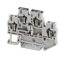 PHOENIX CONTACT - 3031539 - DIN Rail Mount Terminal Block, Grey, 4 Ways, 28 AWG, 12 AWG, 4 mm², Clamp, 22 A