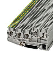 PHOENIX CONTACT 3209060 DIN Rail Mount Terminal Block, Grey, 5 Ways, 28 AWG, 12 AWG, 4 mm², Clamp, 18 A