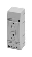 PHOENIX CONTACT - 1263628 - Pin & Sleeve Connector, Double Socket, 15 A, 125 VAC, DIN Rail Mount, Socket, 3P, Grey