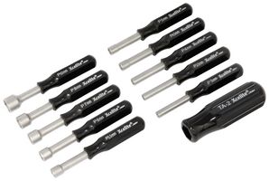 WELLER XCELITE PS121MMN Convertible Mini Nutdriver Set, 11 Pieces of 10x Mini Nutdrivers, Torque Amplifier Handle