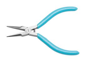 WELLER XCELITE NN54GVN Pliers, 127mm Overall Length, Slim Line Long Needle Nose, Smooth Jaw, 2mm x 1.6mm Tip, Blue Handle