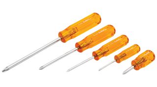 WELLER XCELITE SDX22N Screwdriver Set, #0, #1, #2, #3 Stubby Phillips, 5 Pieces, Classic Series