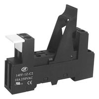 HONGFA 14FF-1Z-C2 Relay Socket, SPDT, DIN Rail, Screw, 5 Pins, 10 A, 250 VAC, 14FF Series