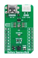 MIKROELEKTRONIKA - MIKROE-6090 - Add-On Board, Battery Source Click, MikroE MikroBUS Compatible Development Boards