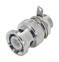 L-COM BAC1501 RF / Coaxial Connector, BNC Coaxial, Straight Bulkhead Plug, Solder, 50 ohm, Brass