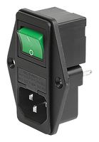 SCHURTER - 4304.6079 - Un-Filtered IEC Power Entry Module, IEC C14, General Purpose, 10 A, 250 VAC, 2-Pole Switch