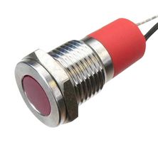 OSHINO LAMPS PL12SL026 LED Panel Mount Indicator, 520nm, 140 deg, Green, 240 V, 12 mm, 20 mA, 4 cd, IP67