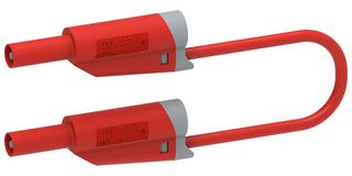 CAL TEST ELECTRONICS CT2521-200-2 Banana Test Lead, 4mm Sheathed Banana Plug, Stackable, 4mm Sheathed Banana Plug, Stackable