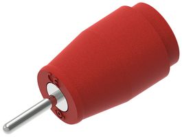 CAL TEST ELECTRONICS CT3149-2 Banana Test Connector, Jack, PCB Mount, 25 A, 1 kV, Nickel Plated Contacts, Red
