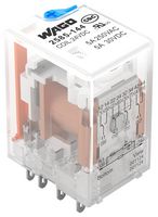 WAGO 2585-144 Power Relay, 4PDT, 24 V, 5 A, WAGO - 2585 Series, Quick Connect, Non Latching