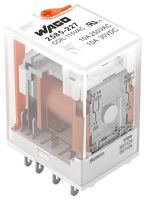 WAGO 2585-227 Power Relay, DPDT, 115 V, 10 A, WAGO - 2585 Series, Quick Connect, Non Latching