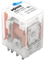 WAGO 2585-127 Power Relay, DPDT, 110 V, 10 A, WAGO - 2585 Series, Quick Connect, Non Latching