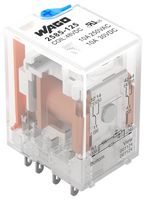 WAGO 2585-125 Power Relay, DPDT, 48 V, 10 A, WAGO - 2585 Series, Quick Connect, Non Latching