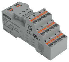 WAGO 2585-104 Relay Socket, DIN Rail, Push In, 4 Pins, 10 A, WAGO - 2585 Series