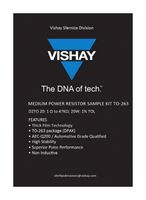 VISHAY ACCLFFD2TO35SPLKIT RES KIT, 35W, 60 Pieces, 12 Values 4 Pieces each, 1ohm to 47Kohm