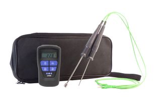 TME CLEGK5 Thermometer Kit, K & T Type Thermocouple, Thermometer, Separate Budget 1m Cabled Surface & Pouch