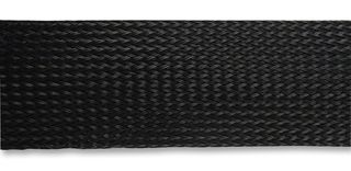 MULTICOMP PRO PP-30-0 Sleeving, Braided, PE (Polyester), Black, 30 mm, 25 m, 82 ft