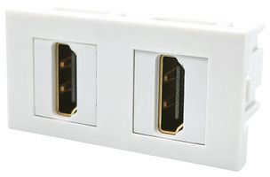 TUK K2HDWH Faceplate, Dual Multimedia Module, Modular Faceplates, 1