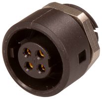 BINDER 09 0982 00 04 Circular Connector, Subminiature Circular Connector, 710 Series, Panel Mount Receptacle, 4 Contacts