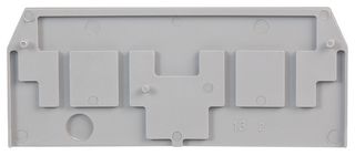 WAGO 280-324 End / Intermediate Plate, for Use with Wago Rail Mounted Terminal Blocks, Grey