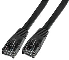 PRO SIGNAL PSG90664 Flat Cat5e LSOH Ethernet Patch Lead, 0.5m Black