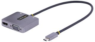 STARTECH 122-USBC-HDMI-4K-VGA Converter, USB C Video Adapter with 3.5mm Audio, 4K 60Hz HDR, 100W PD 3.0, TB3/4 Compatible