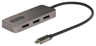 STARTECH MST14CD123DP USB-C to Triple DisplayPort 1.4 MST Hub, 4K 60Hz USB C Multi Monitor Adapter