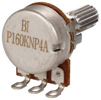 TT ELECTRONICS / BI TECHNOLOGIES P160KNP-0QC20A500K Rotary Potentiometer, Conductive Plastic, 500 kohm, 1 Turns, Logarithmic, 100 mW, ± 20%