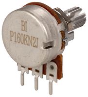 TT ELECTRONICS / BI TECHNOLOGIES P160KN-0QD15B10K Rotary Potentiometer, 10 kohm, 1 Turns, Linear, 200 mW, ± 20%, P160 Series