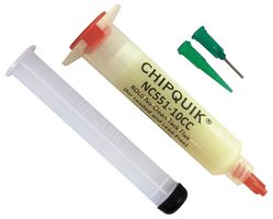 CHIP QUIK NC551-10CC Solder Flux, Liquid, Lead Free Soldering, Syringe, 10 cc, 10 g