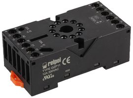 RELPOL GZP11-BLACK OCTAL 11PIN RELAY BASE BLACK