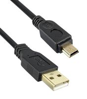 3021027 16 Qualtek Electronics USB CABLE 2.0 PLUG A MINI B 4.9M