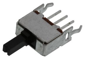 E-SWITCH EG1249. SLIDE SWITCH, SPDT, 0.1A, 12VDC, TH