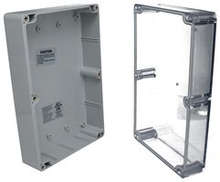 BUD INDUSTRIES - PN-1329-AC - ENCLOSURE, WALL MOUNT, PC, GREY/CLEAR