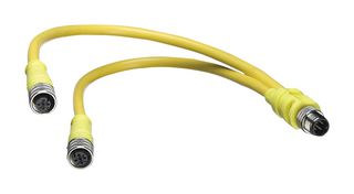 MOLEX / BRAD - 1200680195 - Y-SPLITTER CORD, M12 PLUG-2 X RCPT/11.8"
