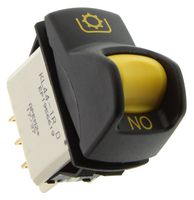 APEM KL441RJDXXG125N01605 ROCKER SWITCH, DPDT, 0.02A, 12VDC, PANEL