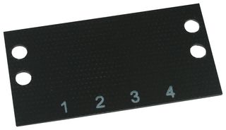 CINCH CONNECTIVITY SOLUTIONS MS-4-140 TERMINAL BLOCK MARKER, 1 TO 4, 9.53MM