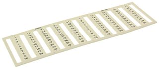 WAGO 209-766 TERMINAL BLOCK MARKER, 1 TO 50, PACK-5