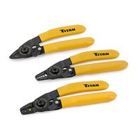 TITAN 11476 3 Piece Mini Electrical Tool Set with Cutters, Crimpers and Strippers