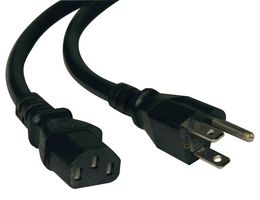 EATON TRIPP LITE P007-006 POWER CORD, NEMA 5-15P/IEC C13, 6FT, 15A