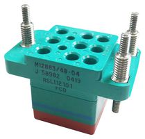 AMPHENOL PCD M12883/40-13S LC RELAY SOCKET, 4P, 10A, 14POS, PANEL