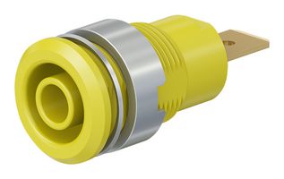 STAUBLI 23.3060-24 4MM BANANA JACK, PANEL MOUNT, 32 A, 1 KV